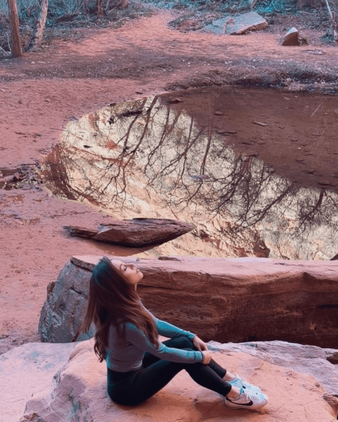 MJ Grace overlooking canyon