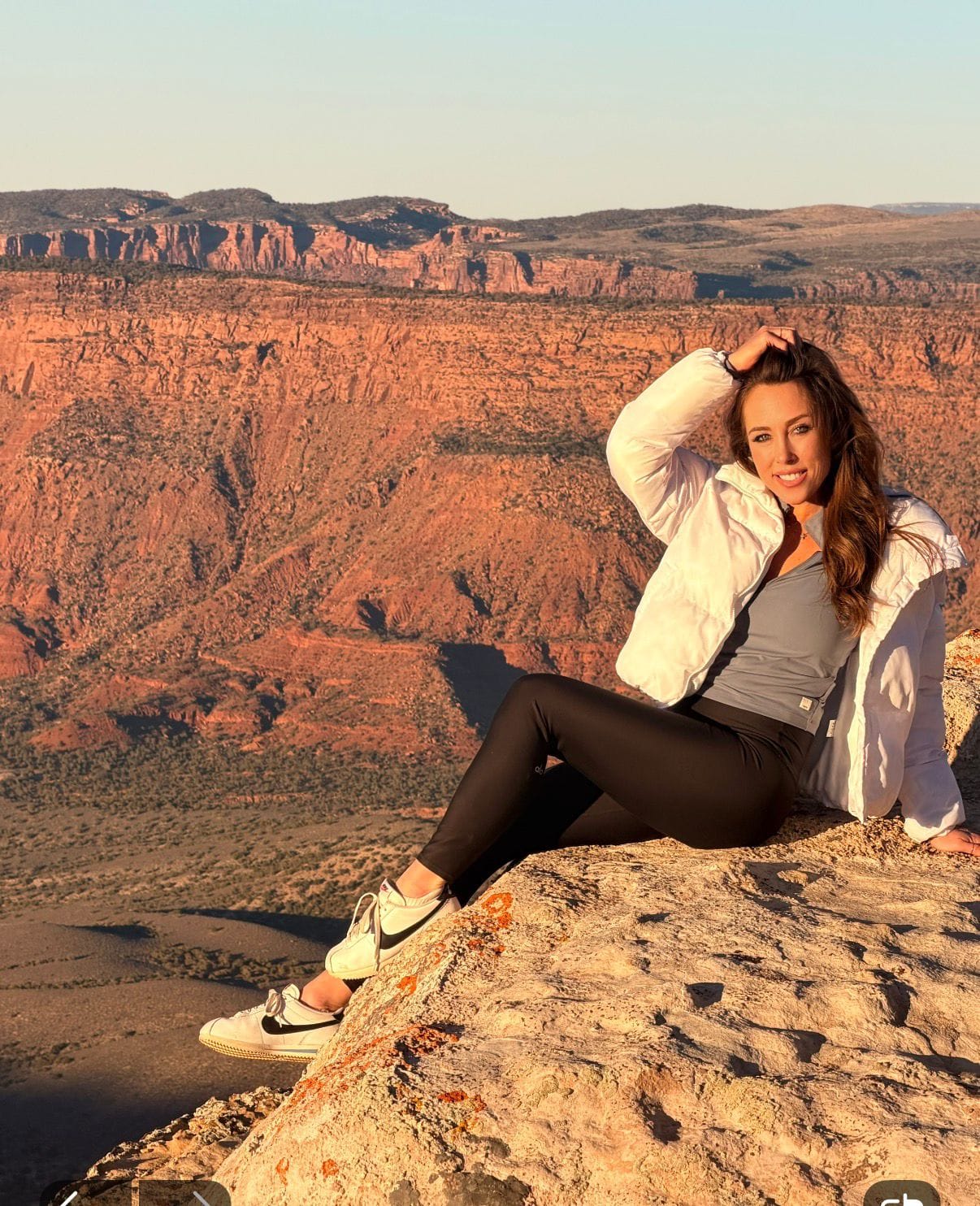 MJ Grace meditating at sunset